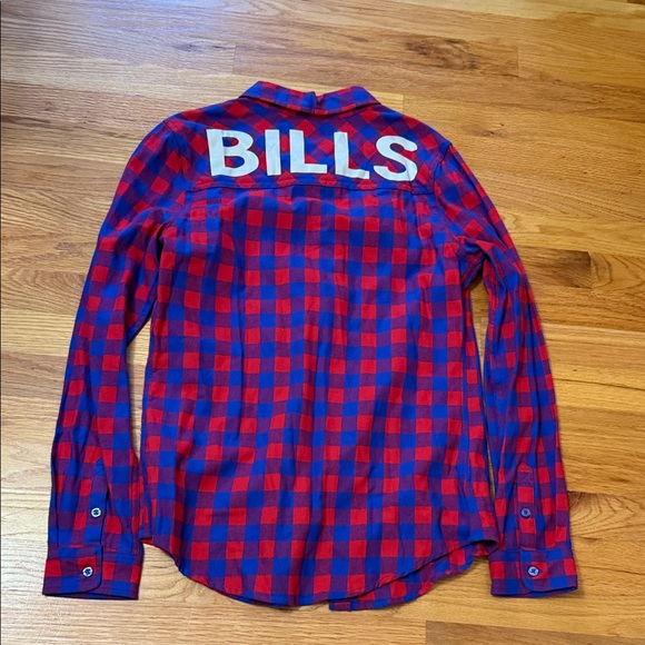 NFL Red and Blue Plaid Men's Shirt - Picture 4 of 4